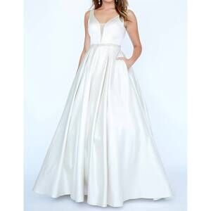 NEW JOLENE glitter taffeta dress in ivory